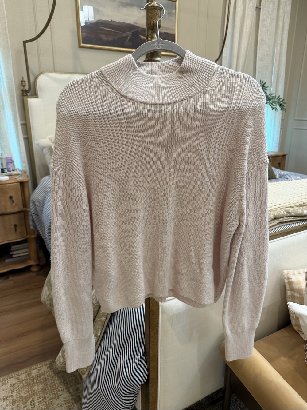 lululemon athletica Cream Mock Neck Knit Sweater